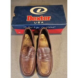 Dexter Men's Size 10 M USA Made Vintage Burgundy Leather Penny Loafers‎ Shoes